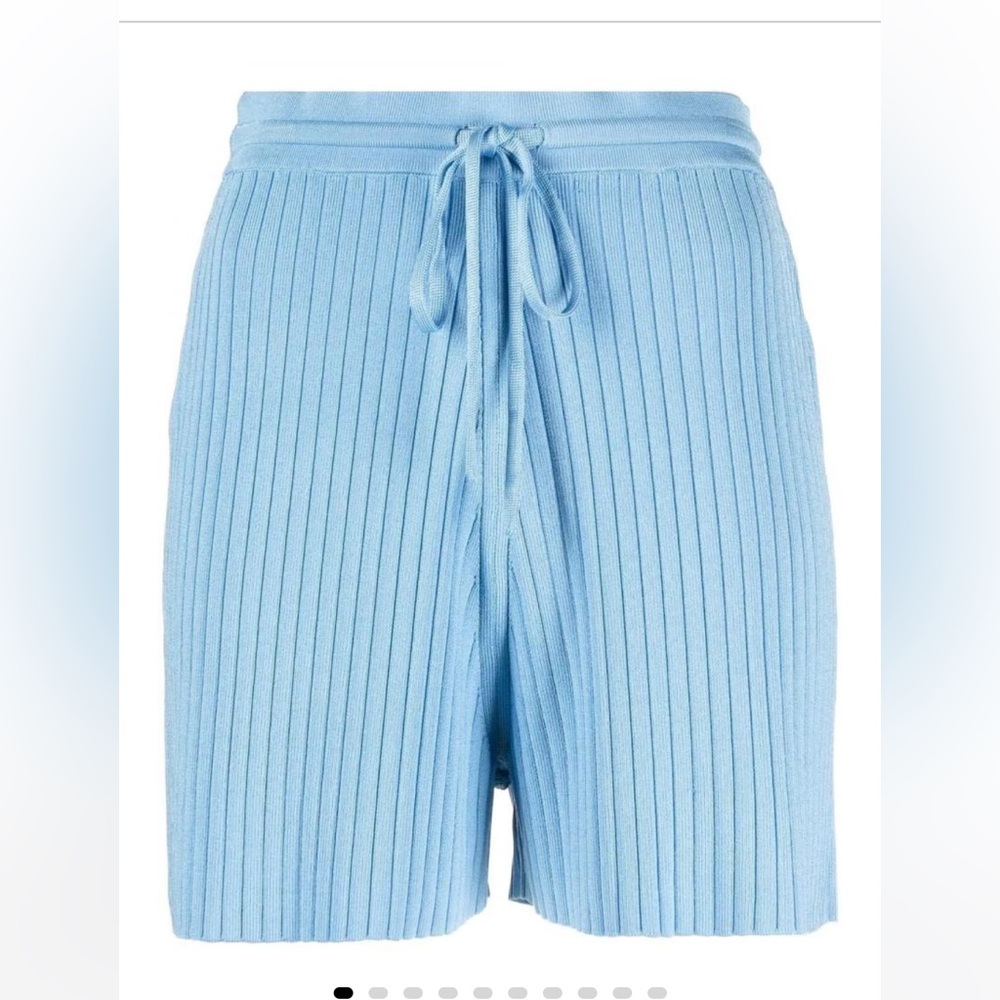 Nanushka Malena Knit Long Shorts in Blue Sz L #0477 - Picture 3 of 11